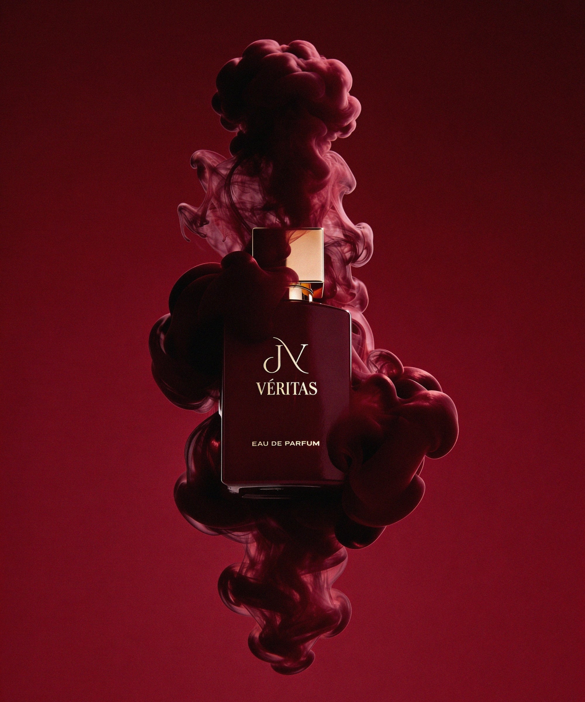 JV Luxury VÉRITAS Eau de Parfum Flakon – roter Rauch, limitierte Edition, handgefertigt